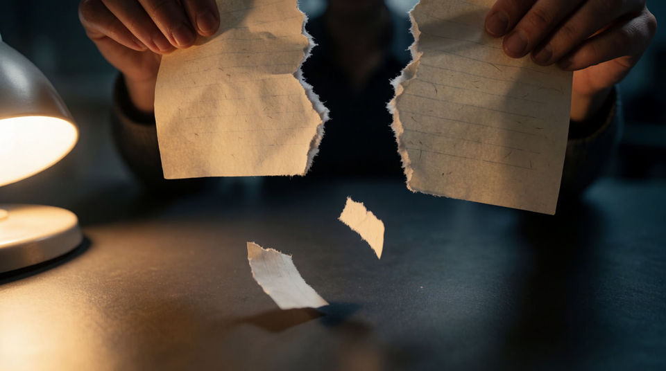 The moment a letter gets destroyed