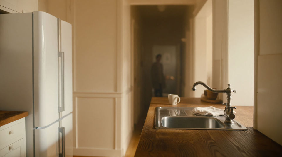 When a kitchen scene has nothing under it