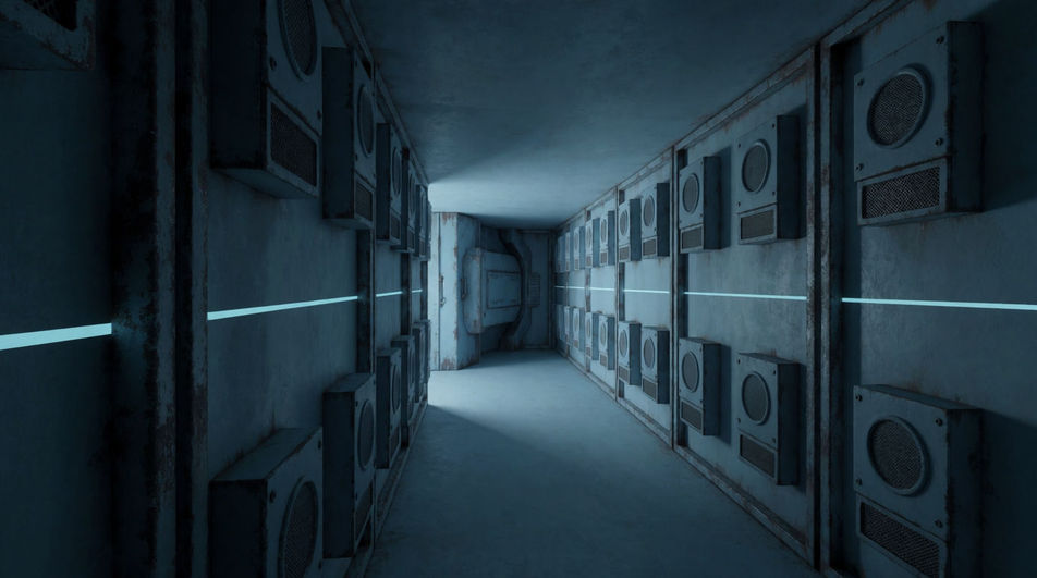 A ship's corridor, three hundred years from now