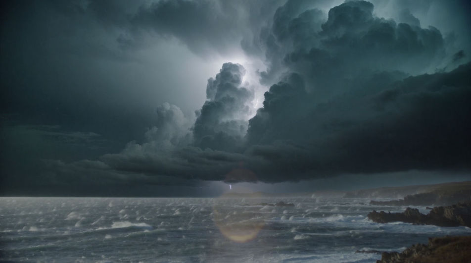 A sky that is clearly about to turn
