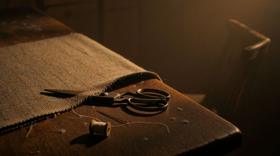 The hum of a tailor's back room