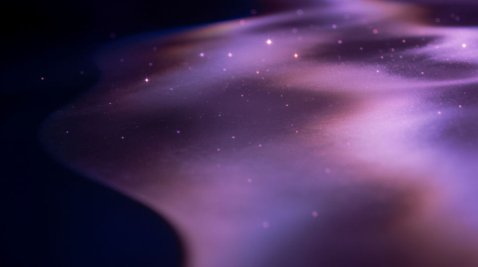 Cold, glittering air in a frozen place