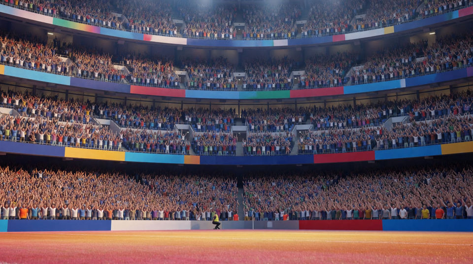 Build a packed arena from one camera angle