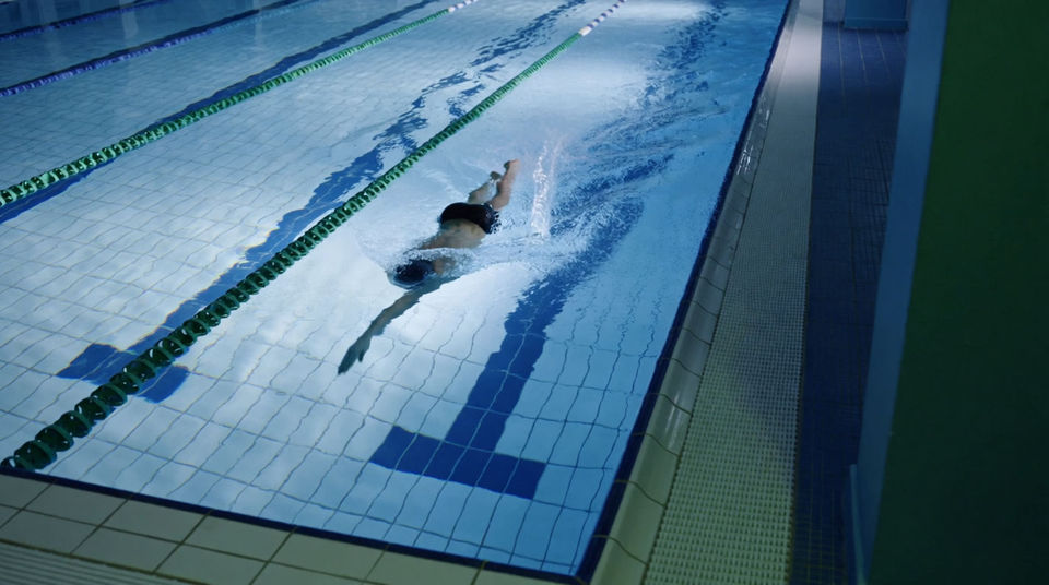 When the pool footage has no sound of its own