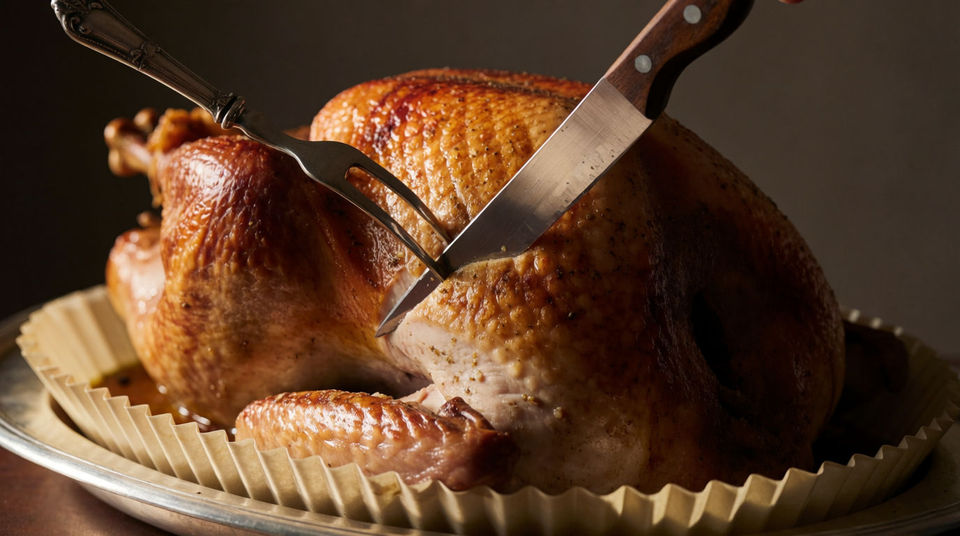 The first cut into the bird