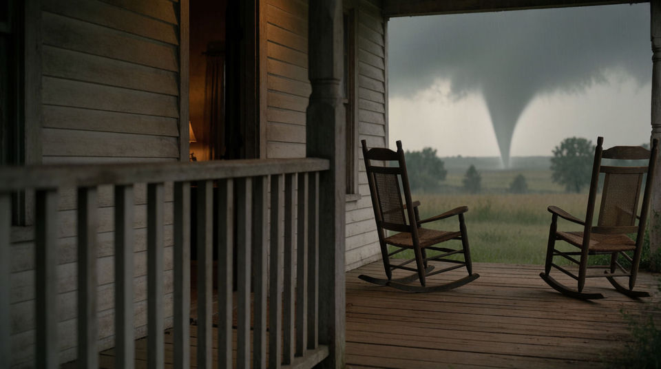 Waiting it out in the storm cellar