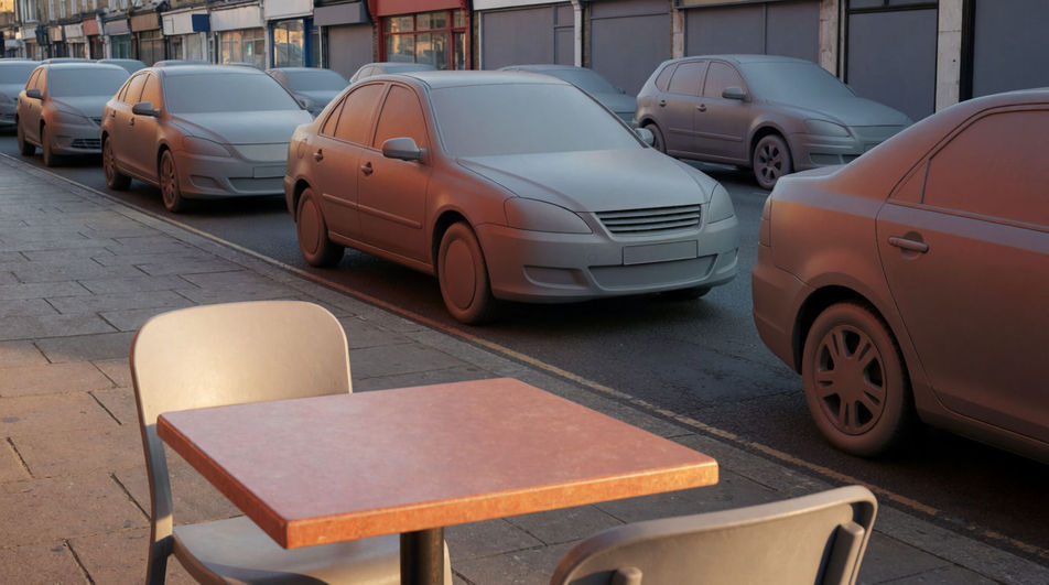 When a sidewalk conversation has too much silence around it