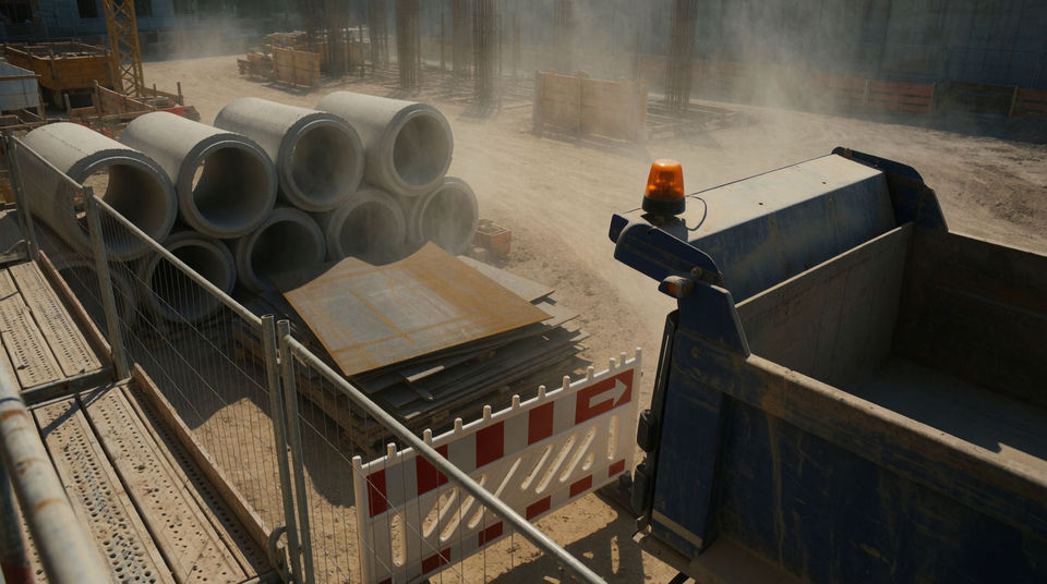 A depot, a yard, a building site