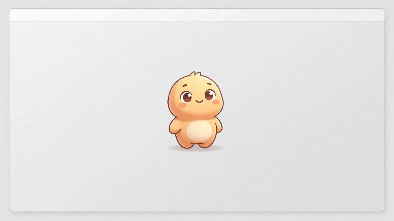 Friendly on-screen assistant avatar in a clean interface