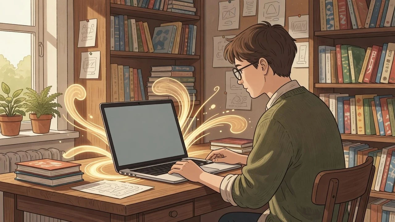 Designer previewing an assistant voice on a laptop