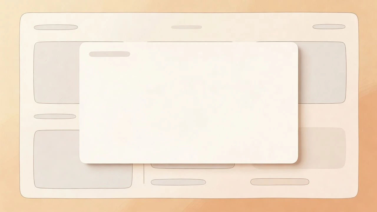 UI mockup with an assistant voice panel open