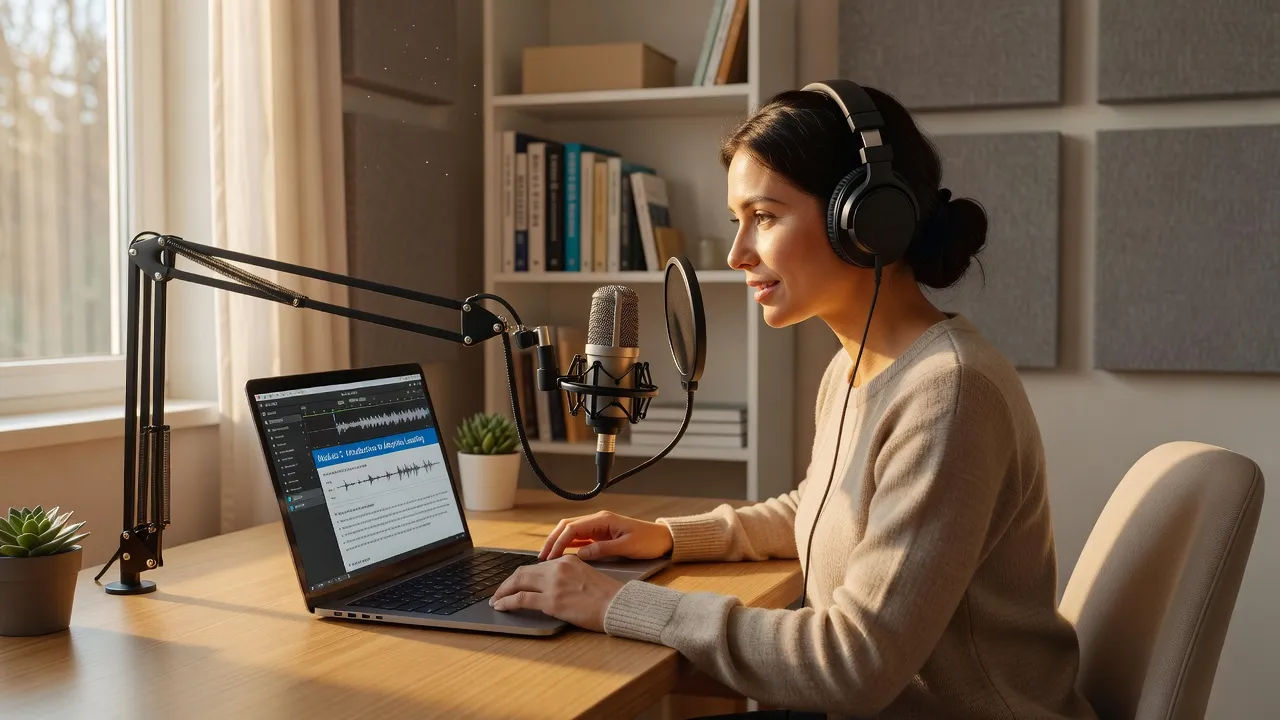 Producer recording module narration