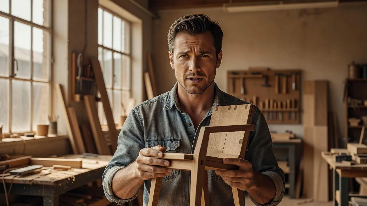 Designer speaking holding a prototype