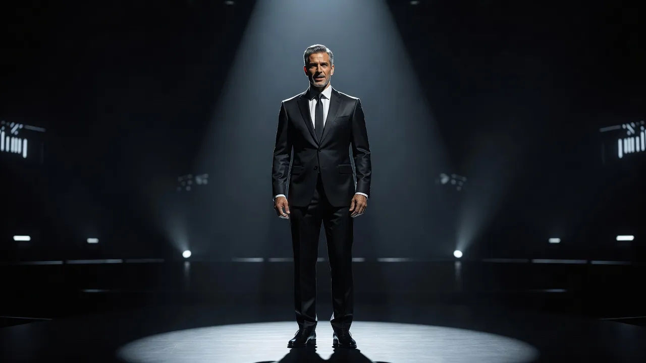 Reveal host on a dramatic keynote stage