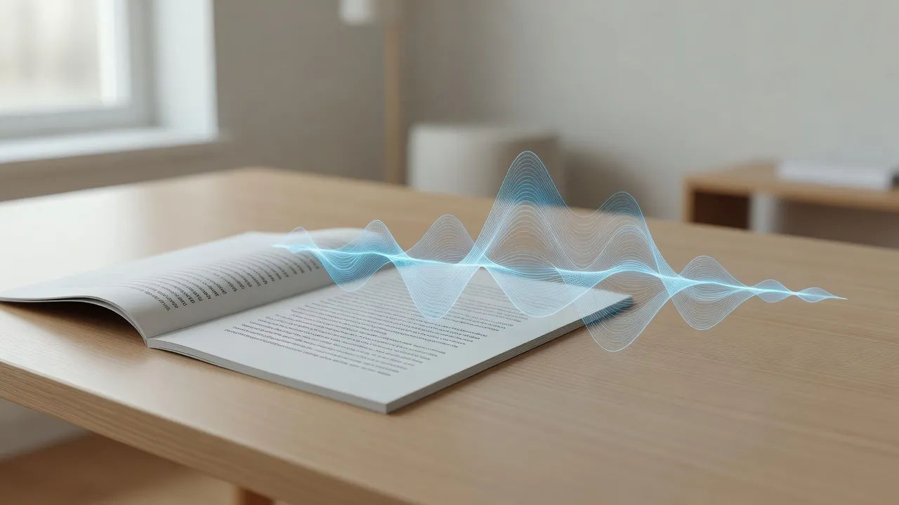 Ad script becoming a Czech English accent voiceover waveform