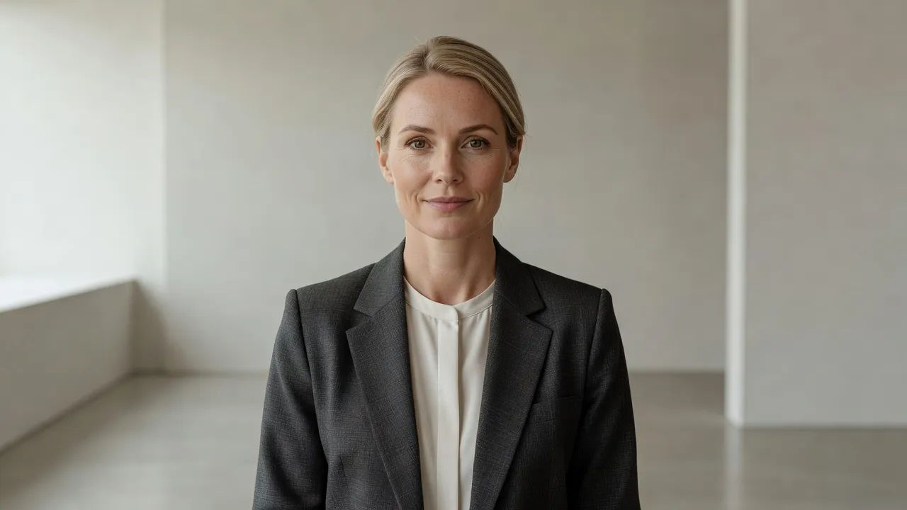 Calm presenter speaking to camera with an even Finnish inflection