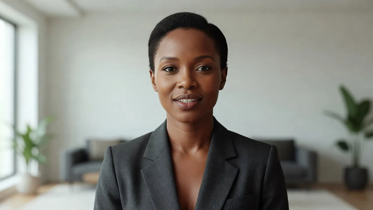 Presenter speaking to camera delivering a natural Swahili line