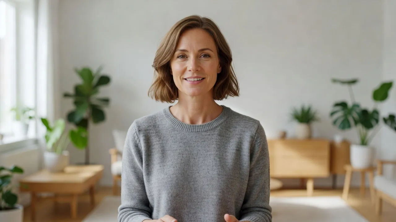 Friendly presenter speaking to camera with a warm Swedish inflection