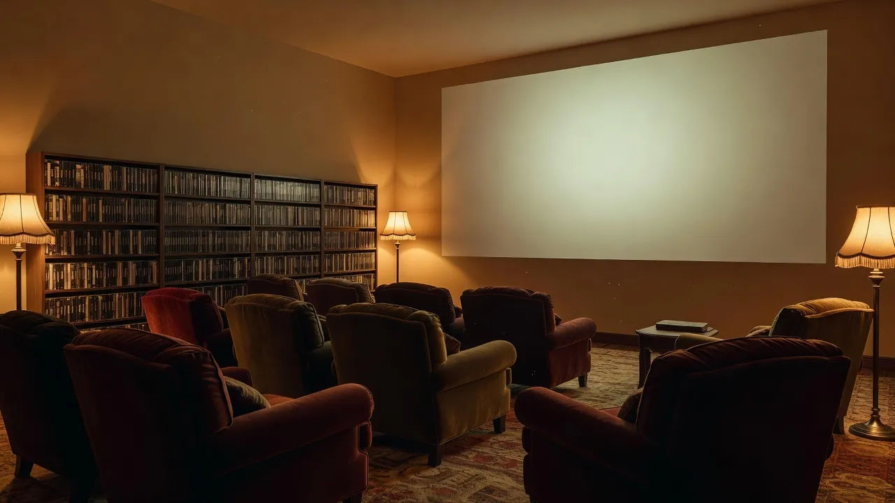 Wide home-cinema scene