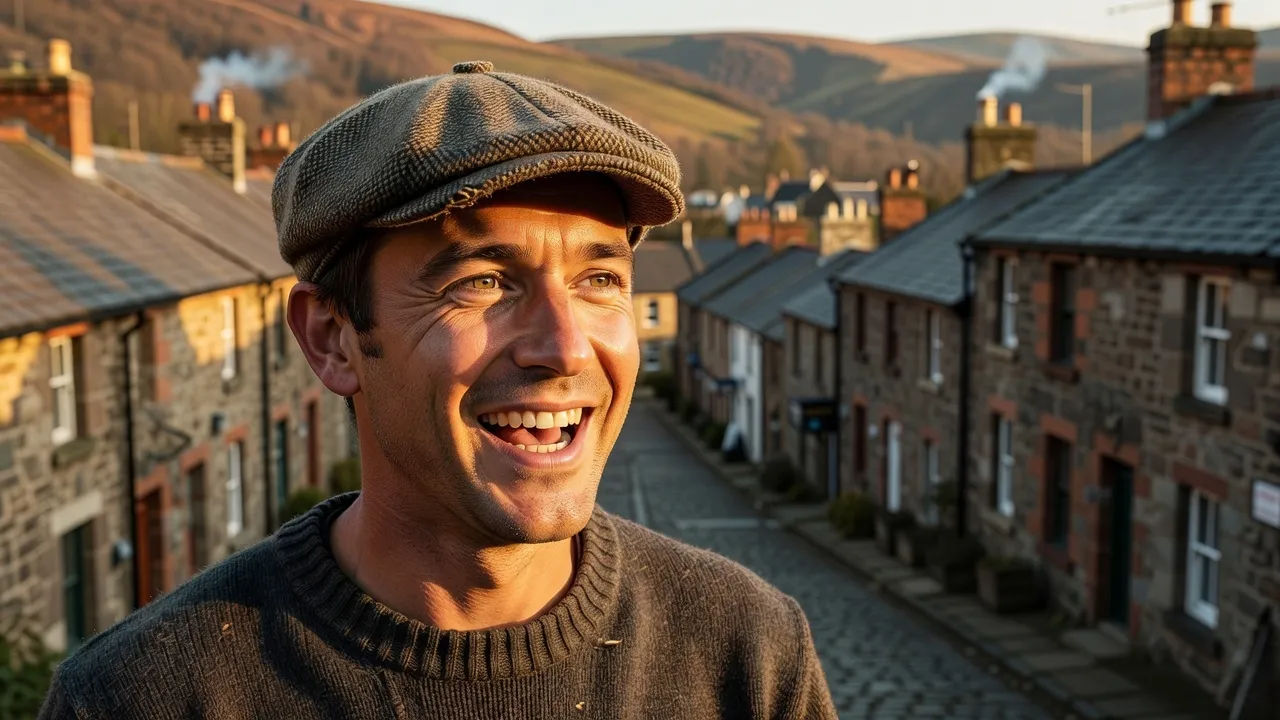 Close portrait of a cheerful South Welsh man in his thirties