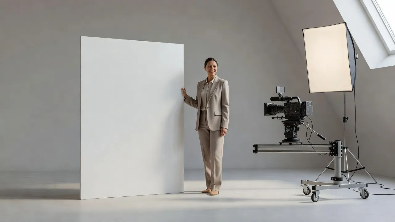 Wide explainer-set scene