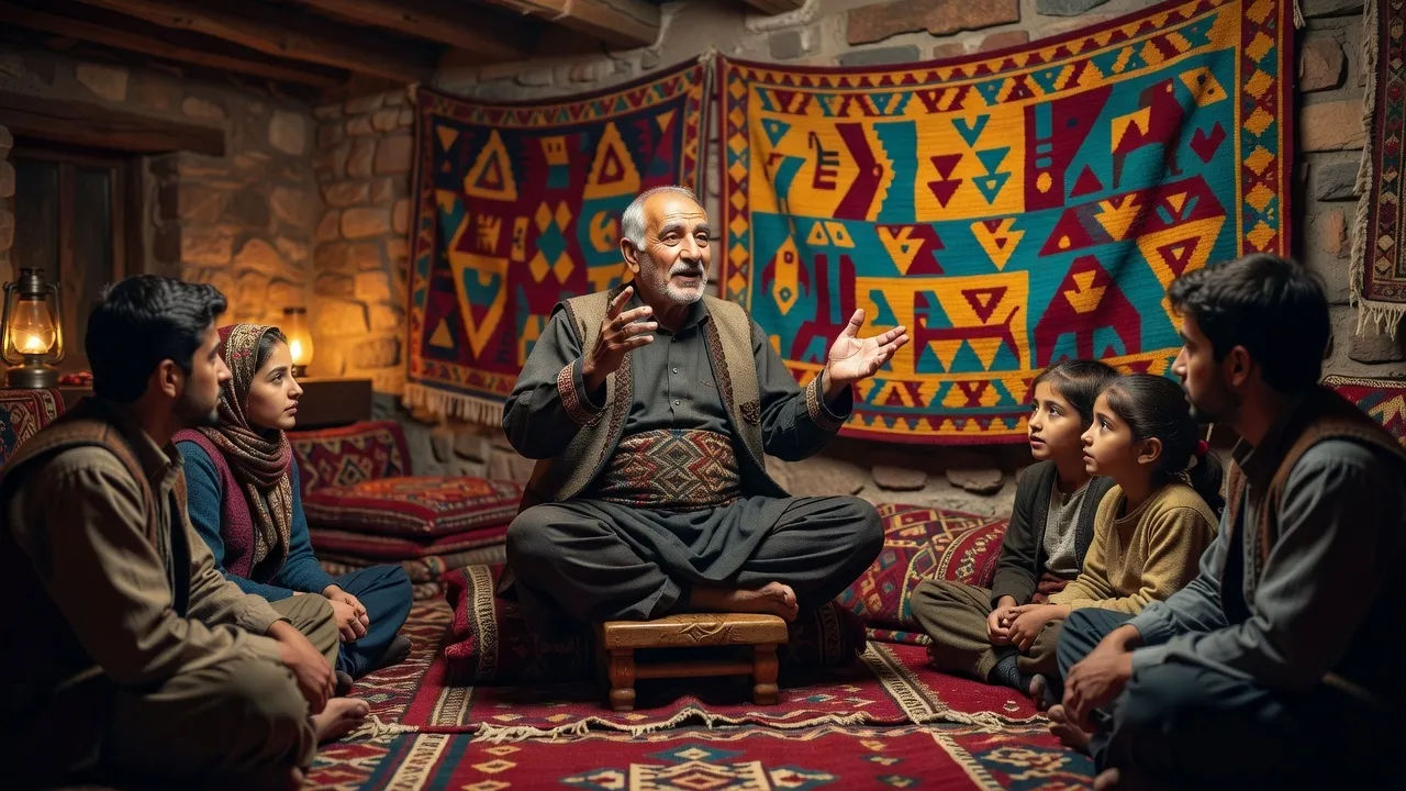 A cultural storytelling scene