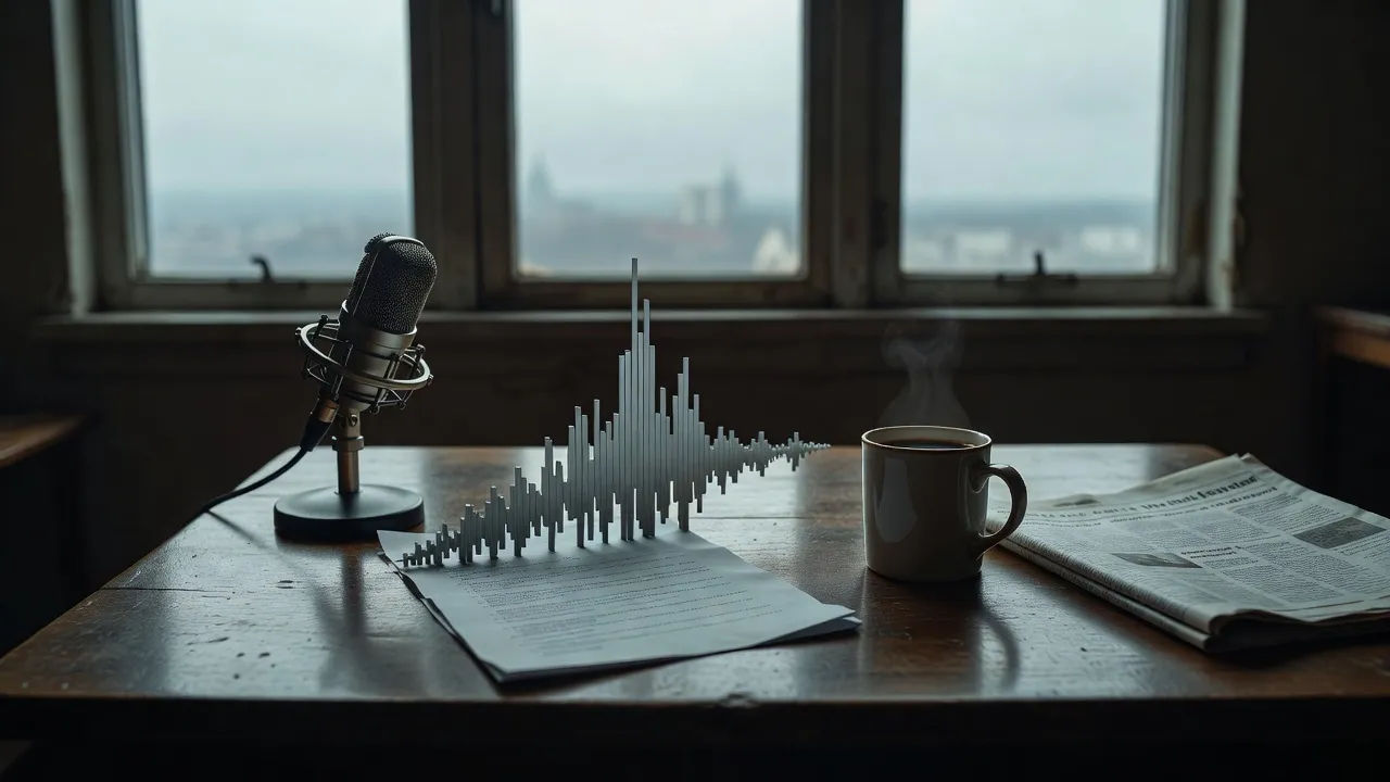 Script page becoming a hard Boston voiceover waveform