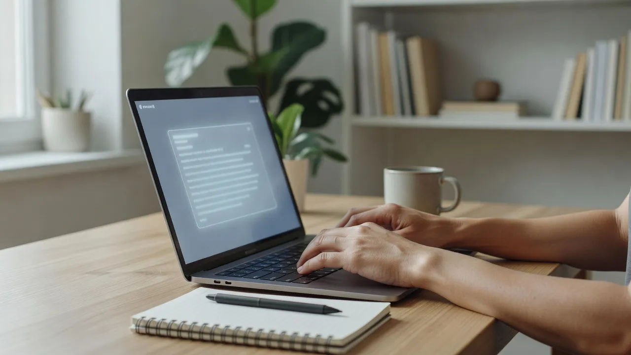 Creator editing a Midwest voice prompt on a laptop