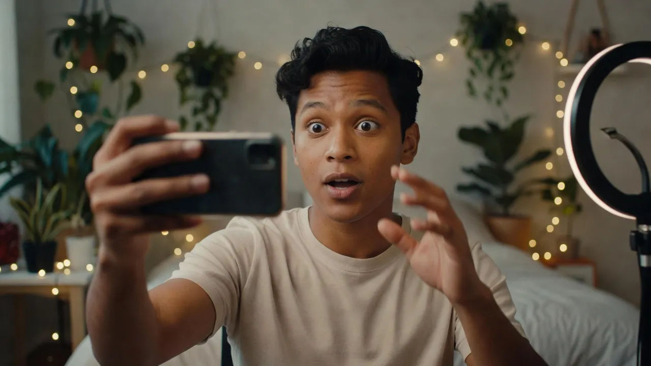 Creator avatar speaking to camera in a vertical reel