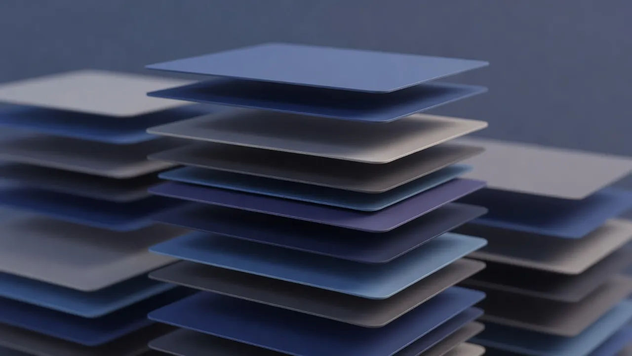 Library of faceless video thumbnails stacked in a feed