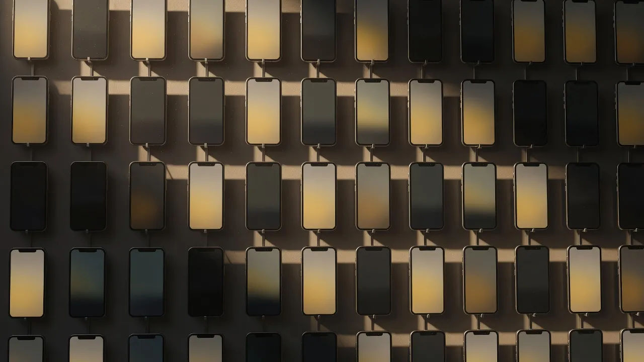 Grid of vertical short-form clips with bold captions