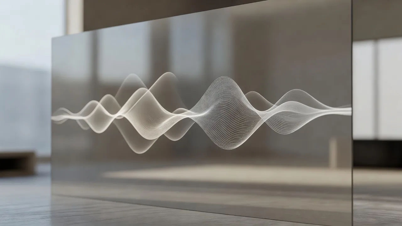 Brand script on a screen becoming a smooth voiceover waveform