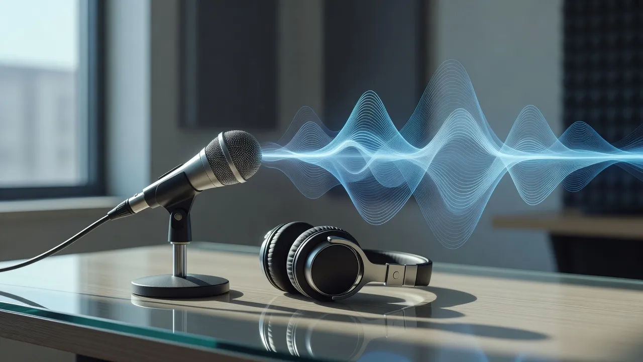 Short ad hook flowing into a smooth broadcast waveform