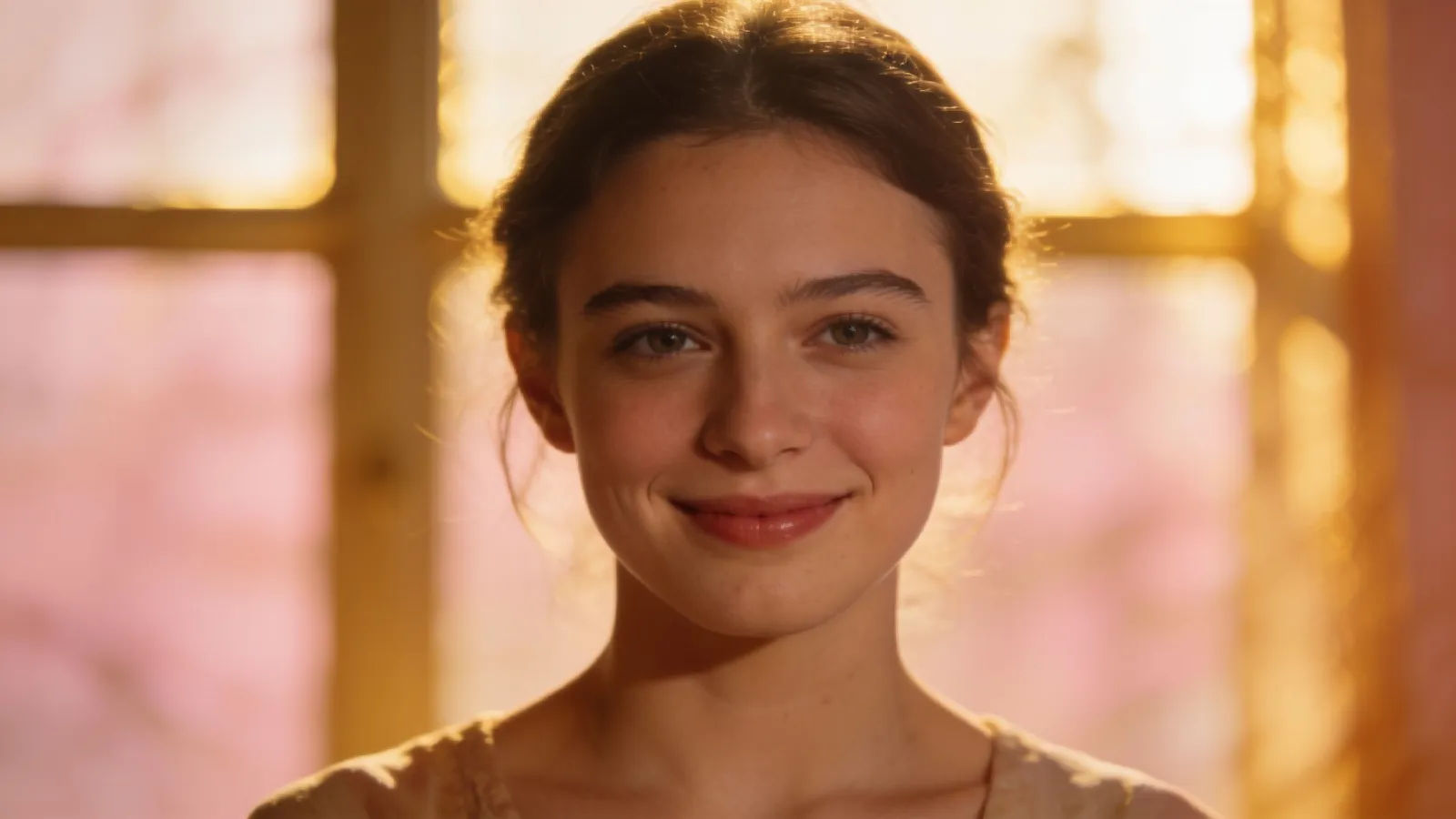 Warm smiling friendly guide in soft light