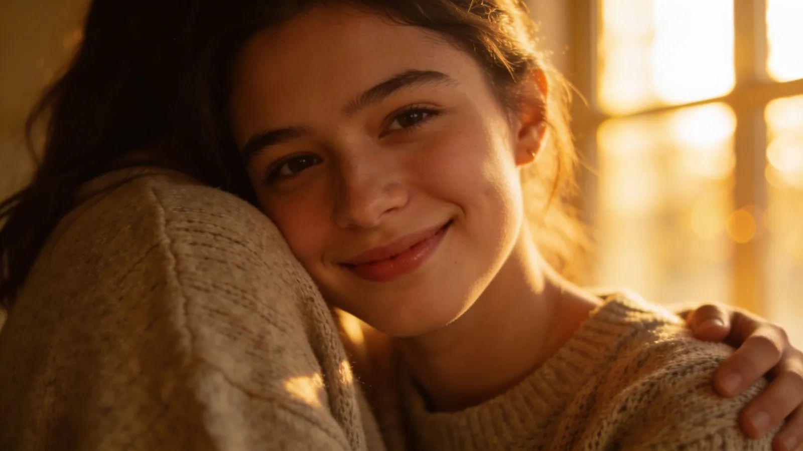 Warm encouraging young woman with a kind smile