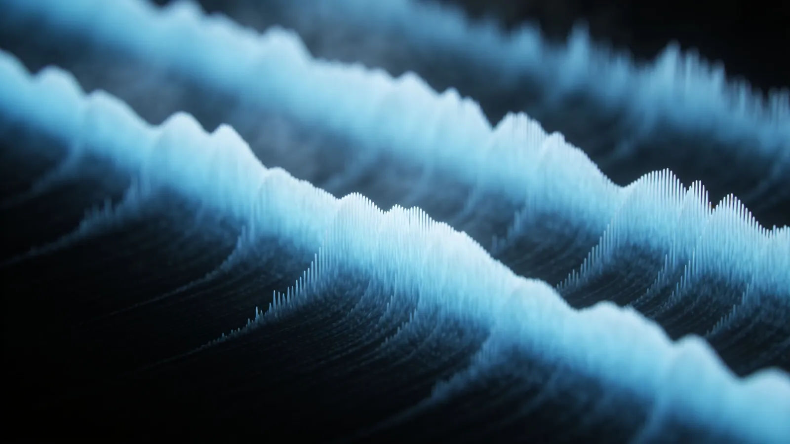 Slow gentle pale blue audio waveform