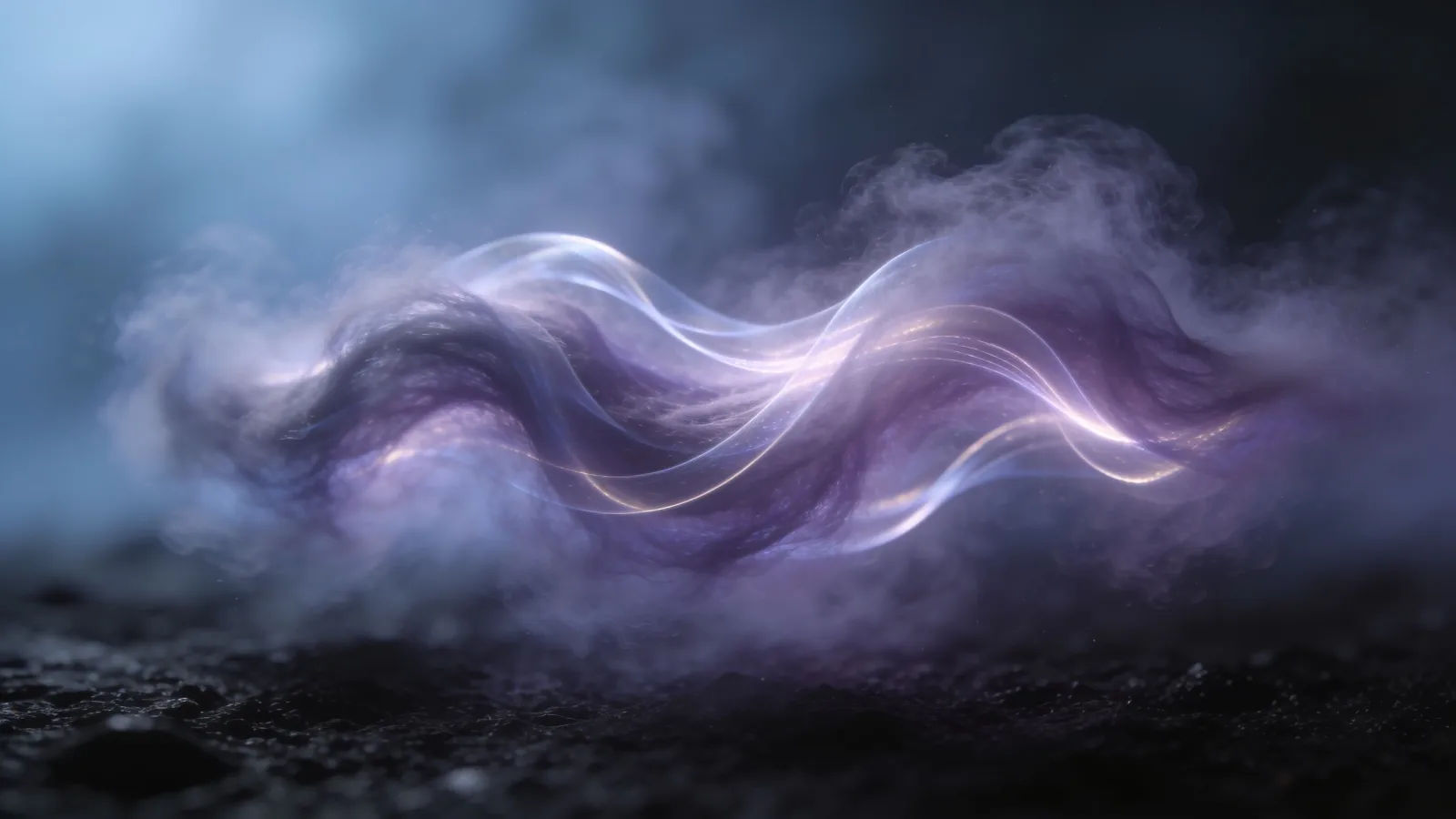 Dreamy drifting waveform in soft haze