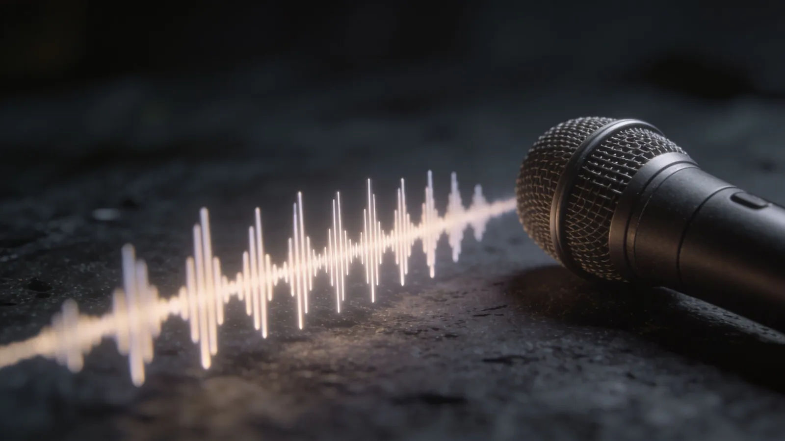 Steady even waveform beside a simple microphone