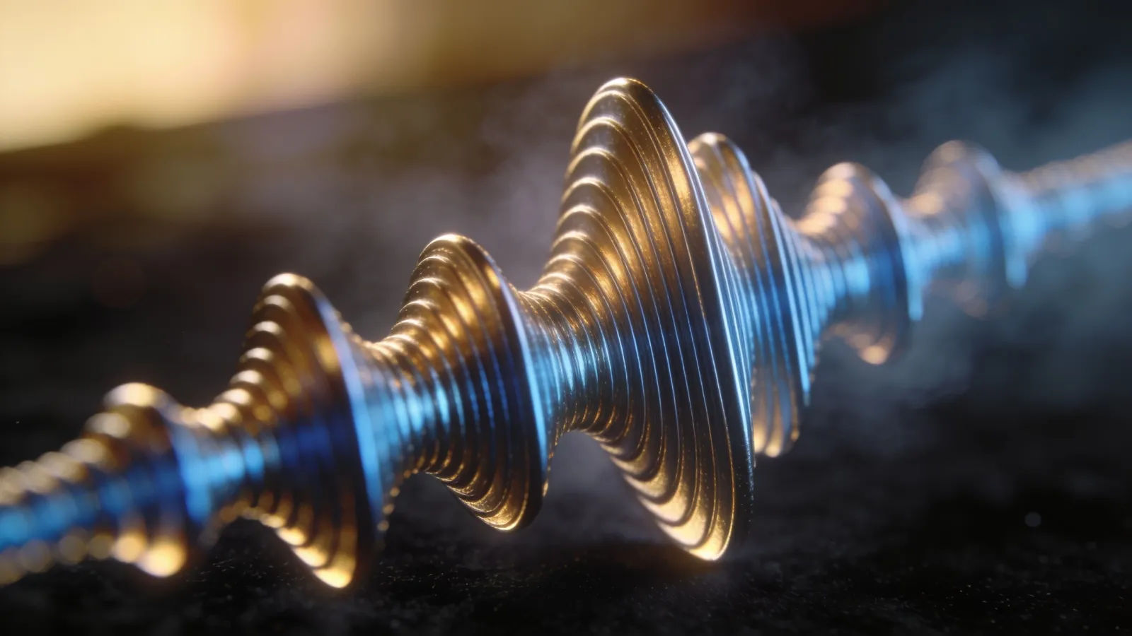 Refined smooth metallic audio waveform