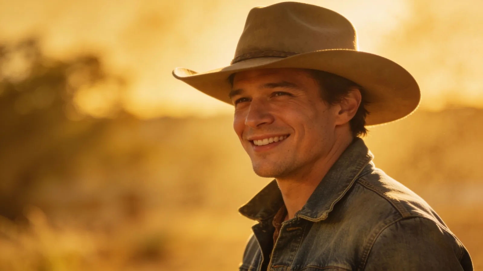 Generic country performer in denim and hat