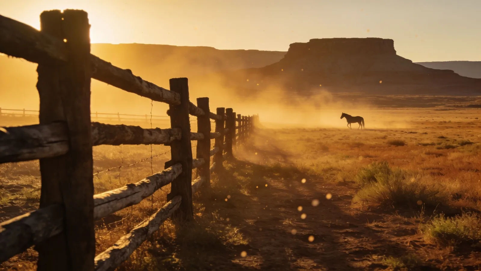 Open western range at golden hour