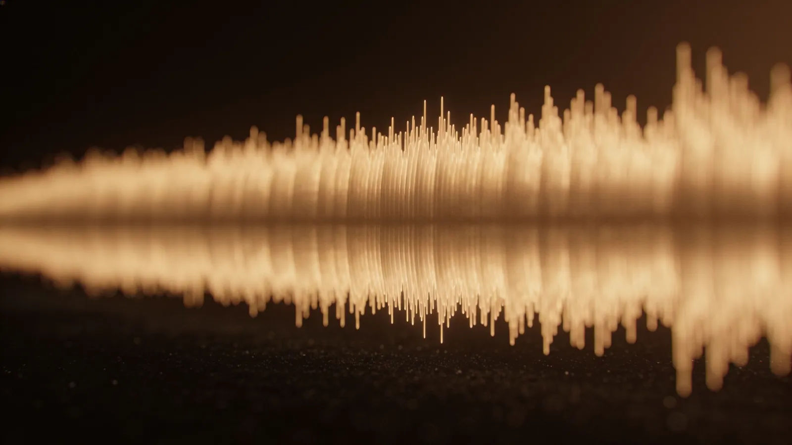 Flat even amber waveform line