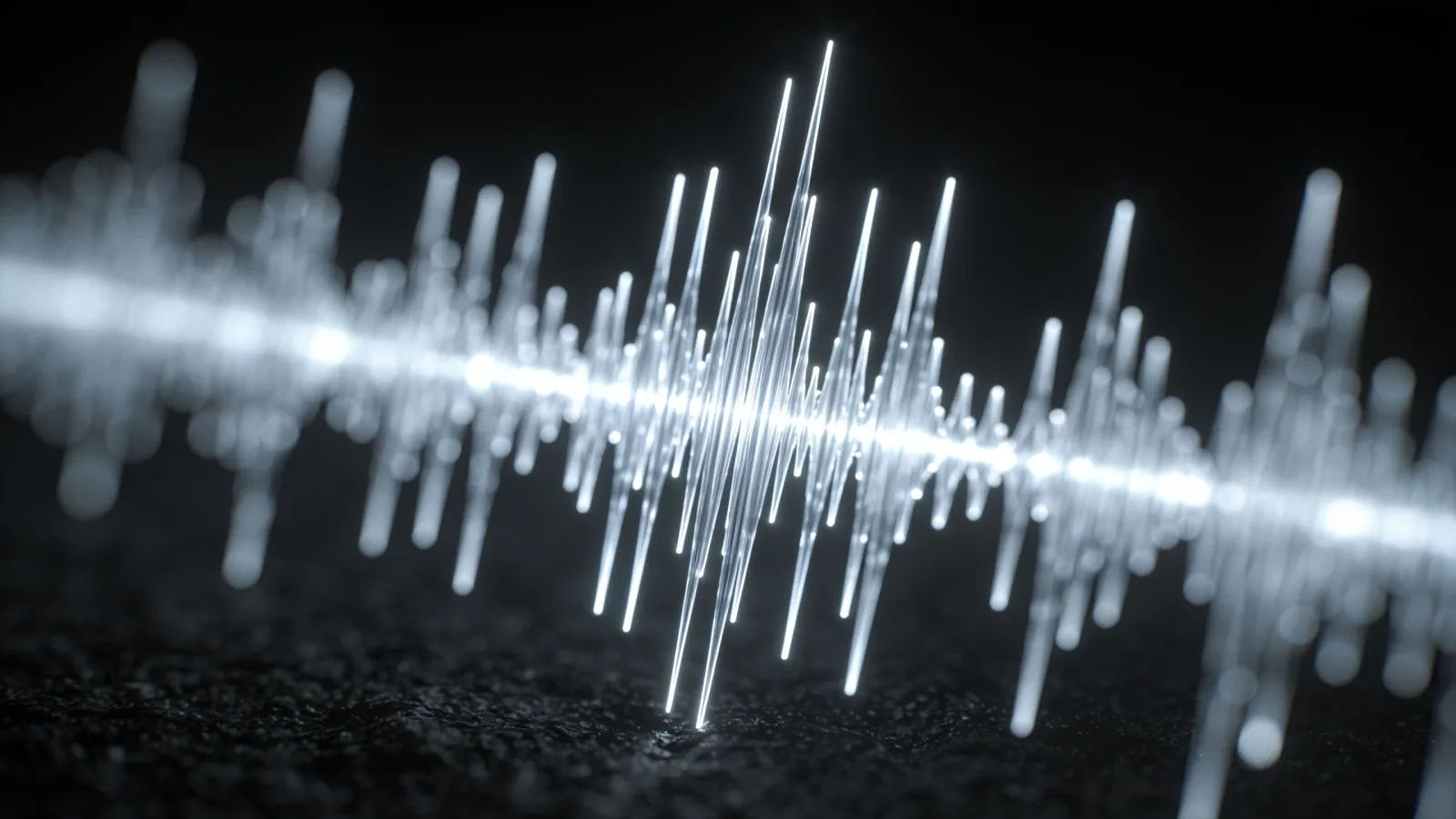 Sharp insistent platinum waveform with crisp spikes