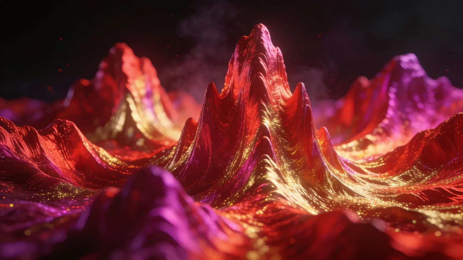Bold bursting waveform in vivid colors