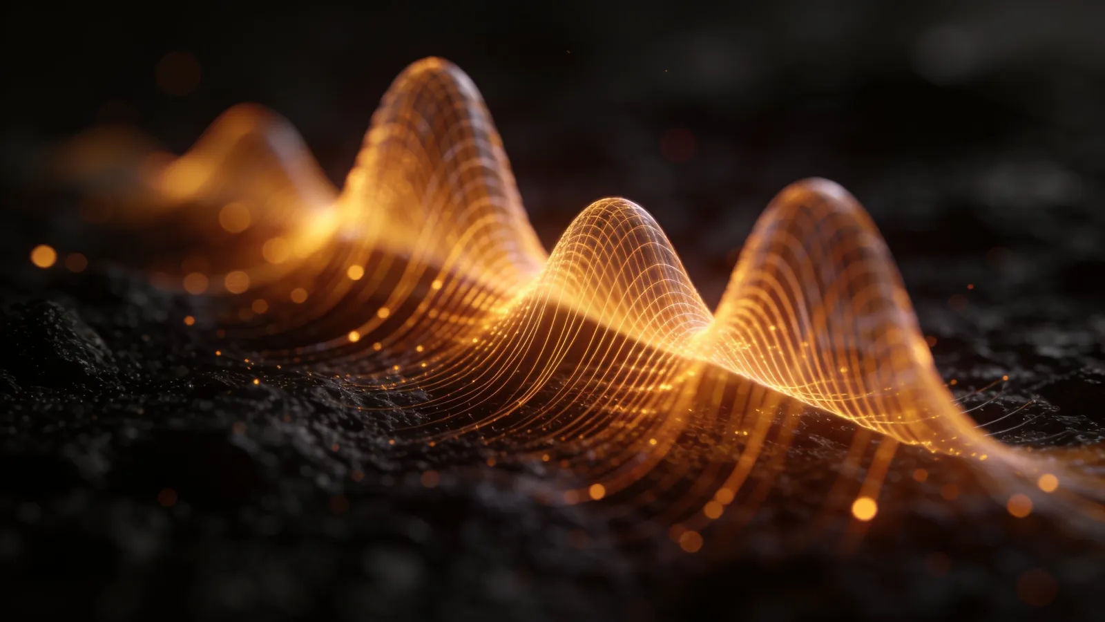Smooth rounded gentle warm amber waveform