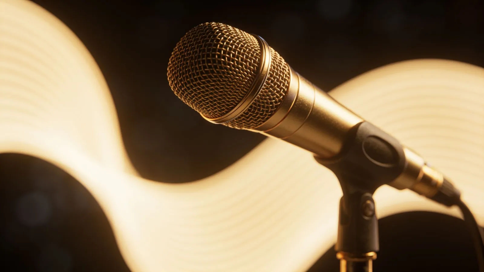Microphone with a gentle warm sine waveform