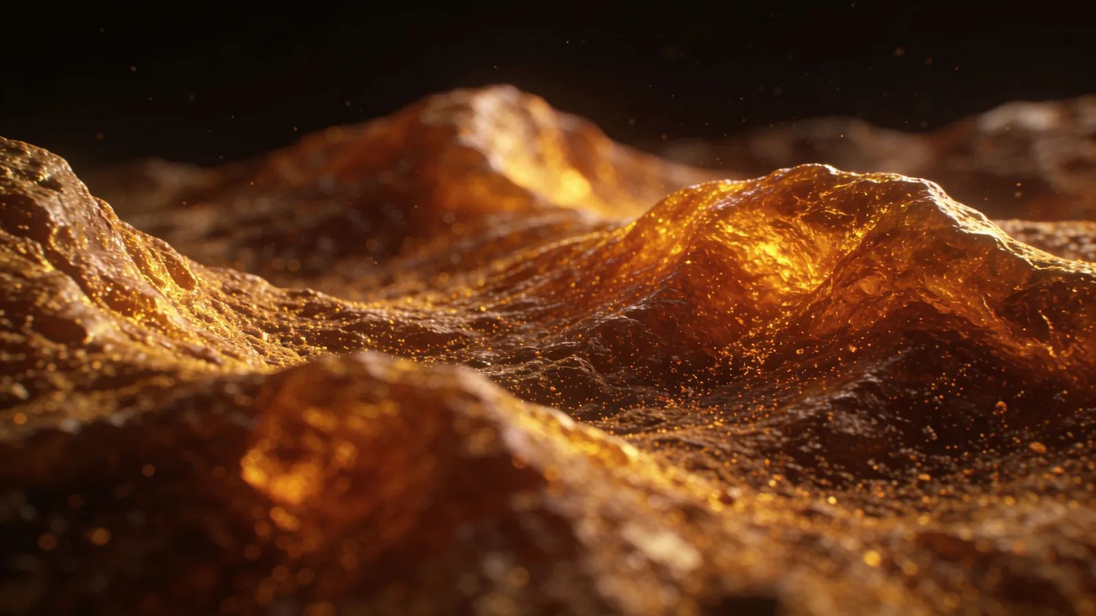 Rough textured amber waveform in warm gritty light