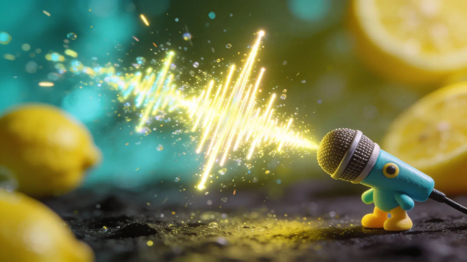Microphone with a tall spiky high-frequency waveform