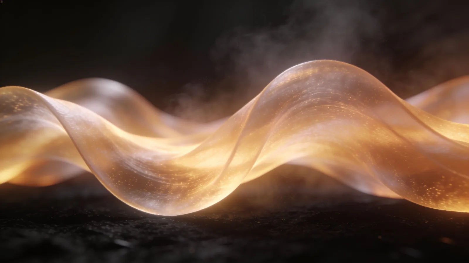 Soft bright gentle waveform glowing warm and even