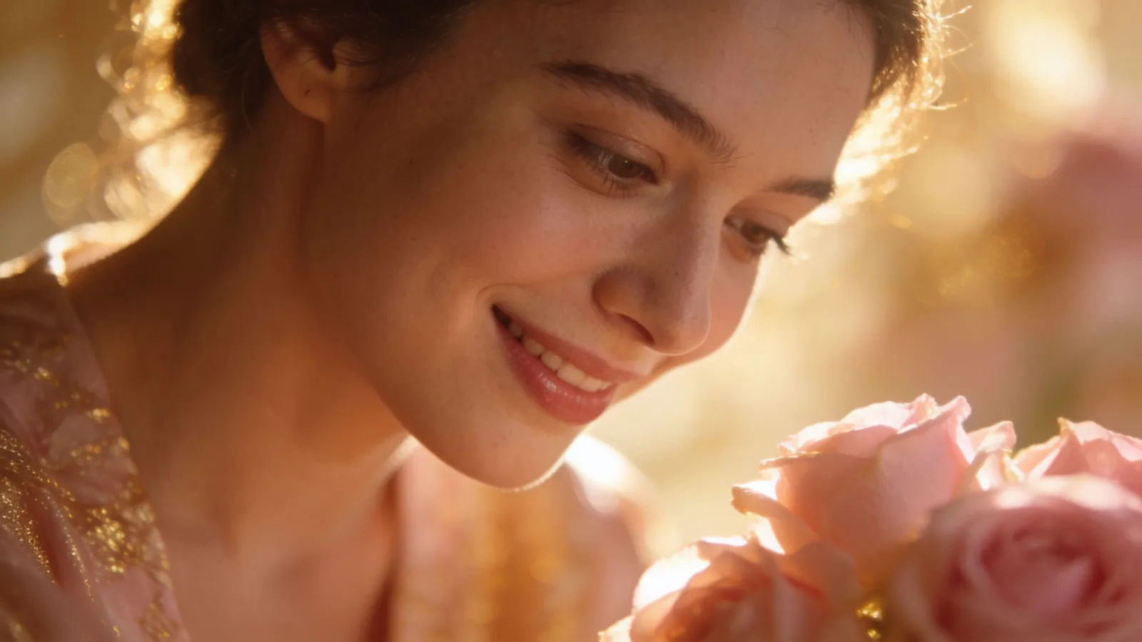 Gentle caregiver with soft caring smile